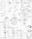 Alternator Electric Starter Electrical Flywheel Flywheel Brake Ignition Rewind Starter Diagram and Parts List for  Briggs and Stratton Engine